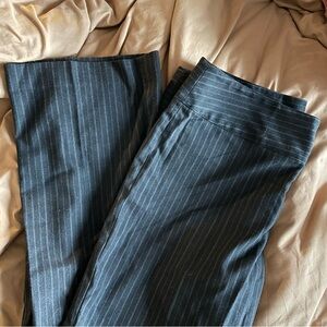 CAbi Black & White Pinstripe High Waist Slacks Trousers - Womens Business Looks